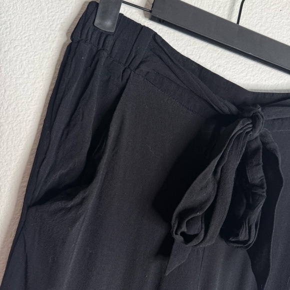 Wilfred black aritzia tie wide leg flow ankle pants size small - Picture 6 of 7